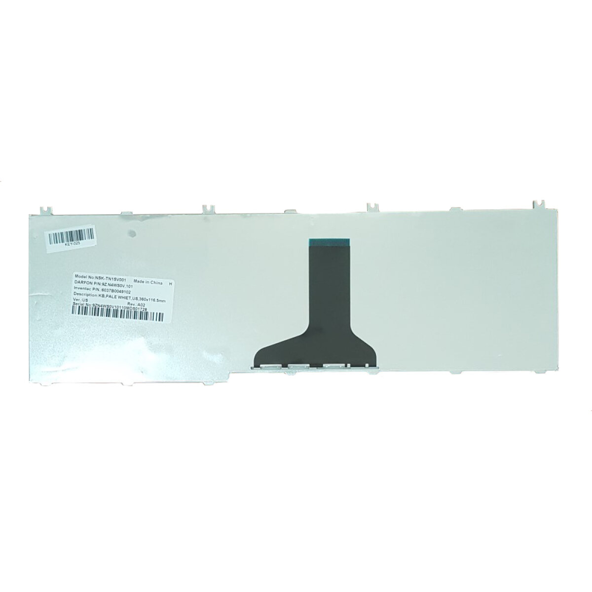 KEY-025-2 Πληκτρολόγιο για Toshiba Satellite Pro C650/C660/L650/L670, US, λευκό - Image 2