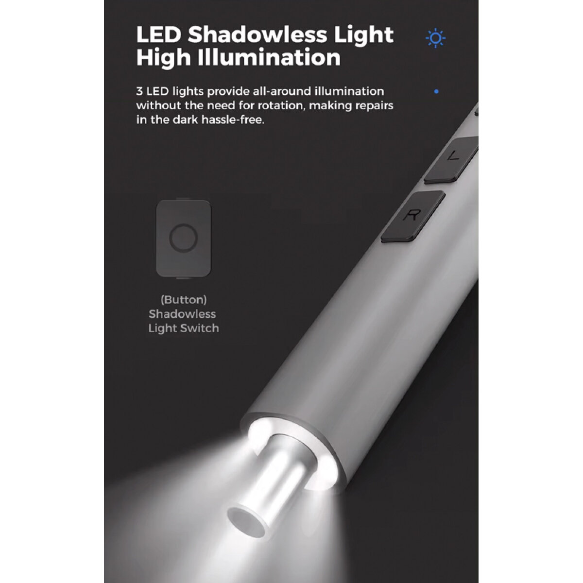 KS-882057-5 KINGSDUN σετ ηλεκτρικό κατσαβίδι KS-882057 με LED φακό, 350mAh, 57 σε 1 - Image 6