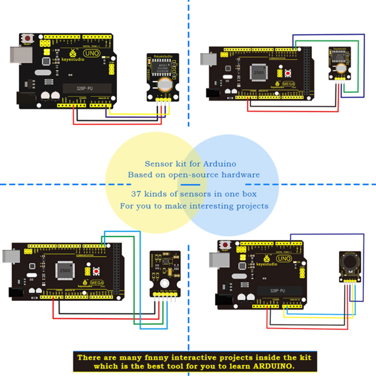 KEYESTUDIO 37 in 1 Sensor V2.0 kit για Arduino KS0399 - Image 2