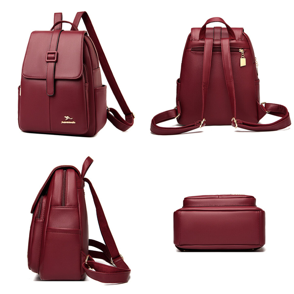 LBAG-0010-1 BALIDAISHU γυναικεία τσάντα πλάτης LBAG-0010, κόκκινη - Image 3