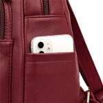 BALIDAISHU γυναικεία τσάντα πλάτης LBAG-0010, κόκκινη - Image 5