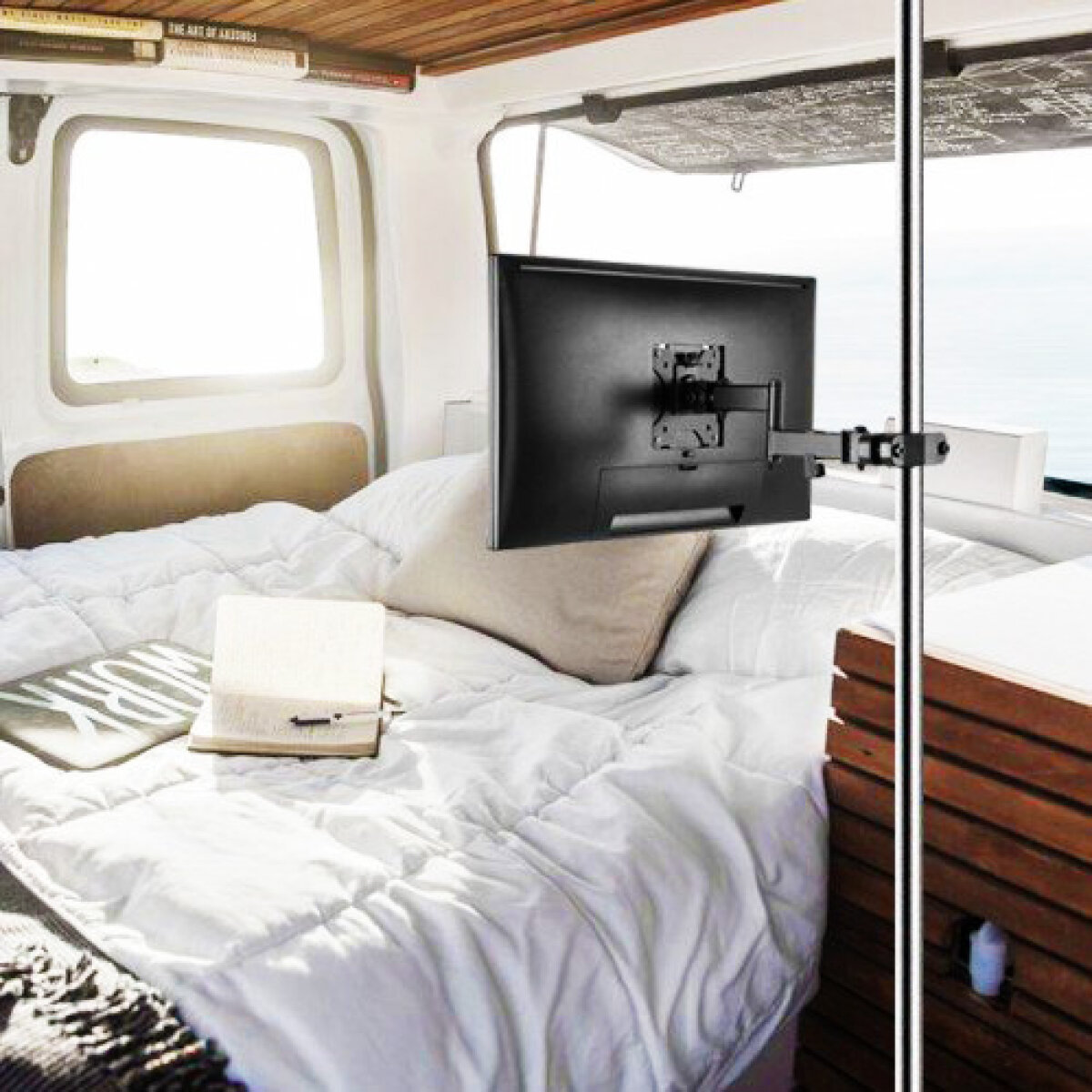 BRATECK βάση οθόνης για στύλο στήριξης LDA35-112, 17-32", έως 8kg, full motion - Image 5