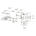 BRATECK βάση οθόνης για στύλο στήριξης LDA35-112, 17-32", έως 8kg, full motion - Image 7