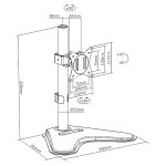 BRATECK βάση γραφείου οθόνης LDT66-T01, 17-32", έως 9kg - Image 5