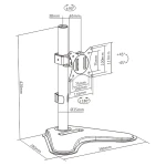 BRATECK βάση γραφείου οθόνης LDT66-T01, 17-32", έως 9kg - Image 5