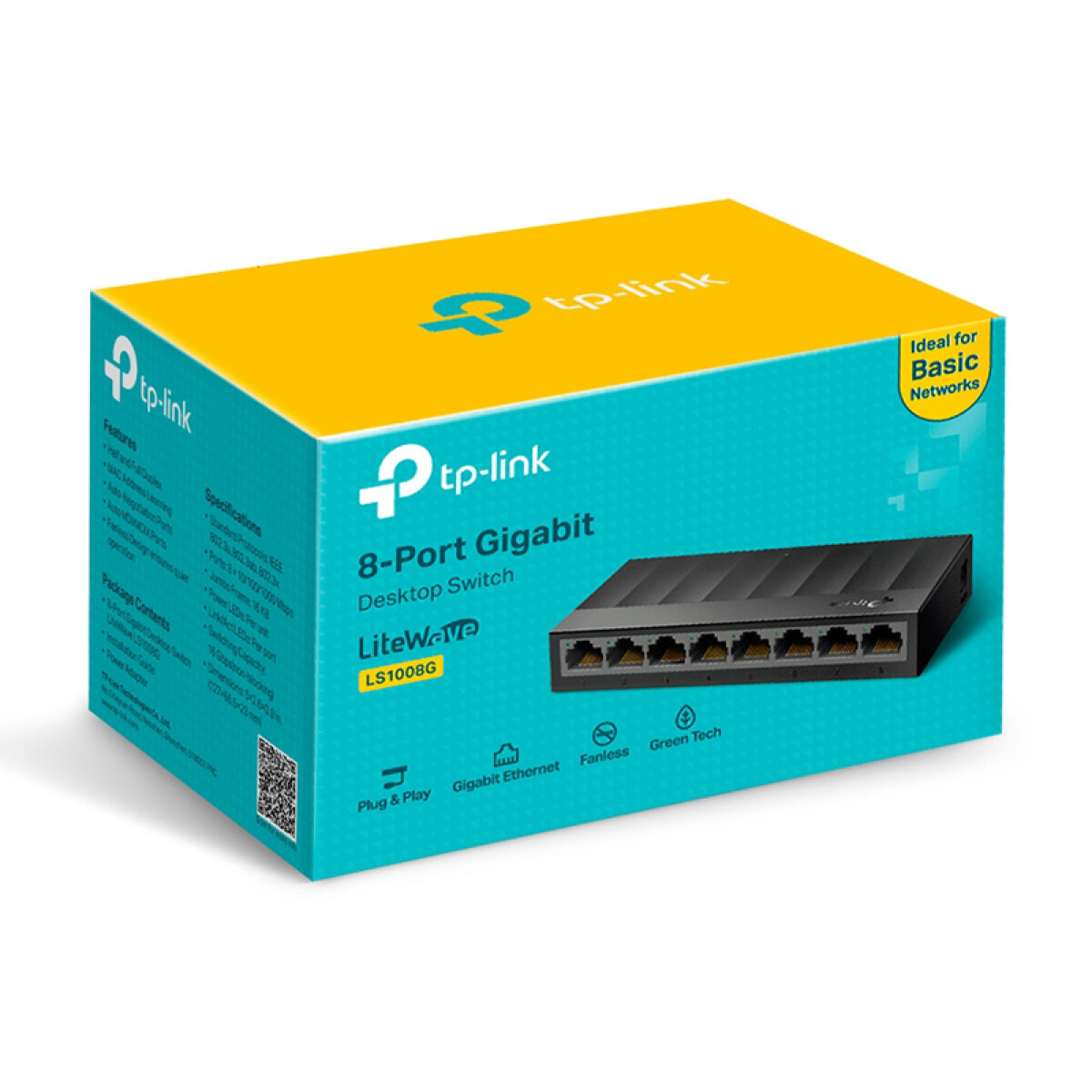 TP-LINK desktop switch LiteWave LS1008G, 8-port 10/100/1000Mbps, Ver 3.0 - Image 5