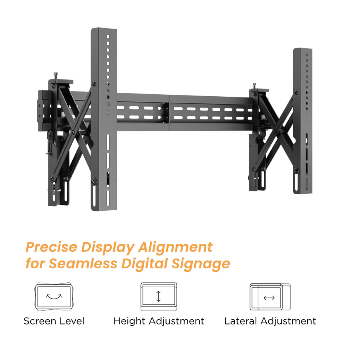 BRATECK επιτοίχια βάση τηλεόρασης LVW02E-48T, 37-70", έως 70kg, Pop-Out - Image 3