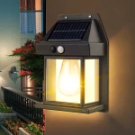 LED ηλιακό φωτιστικό τοίχου LXBK888 με αισθ/ρα φωτός & κίνησης, 1800mAh - Image 2
