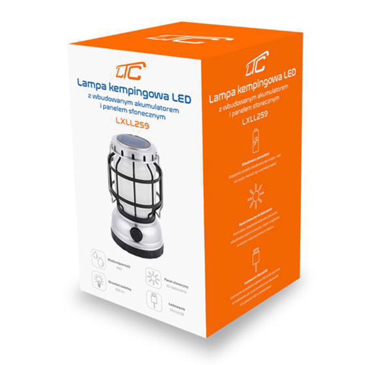 LTC ηλιακό φορητό φανάρι LXLL259, 8W LED, 800lm, 1200mAh, IP65 - Image 6