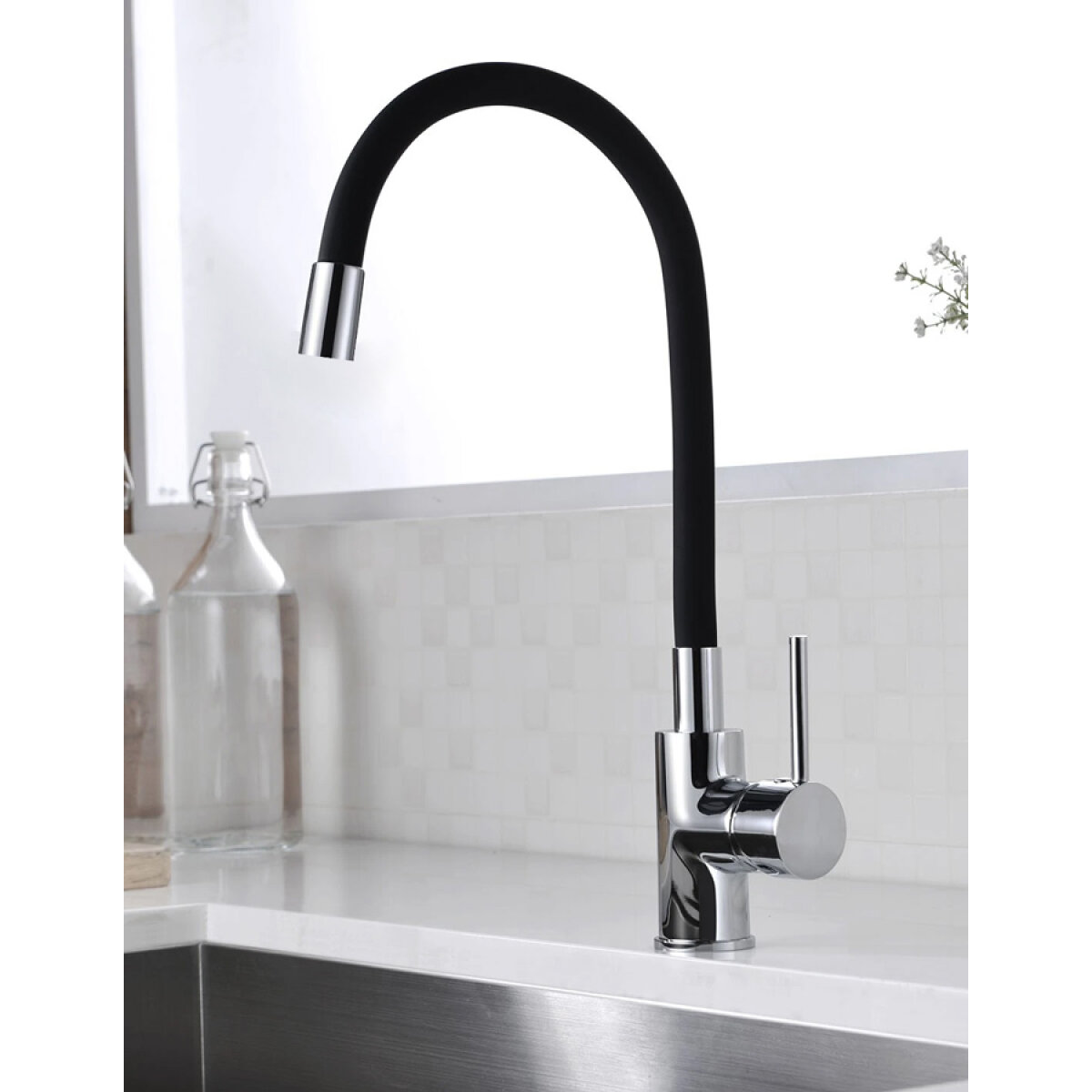 M54804-006C-S626-BK-1 BRUNO μπαταρία πάγκου κουζίνας M54804-006C-S626, εύκαμπτη, αναμεικτική, μαύρη - Image 3