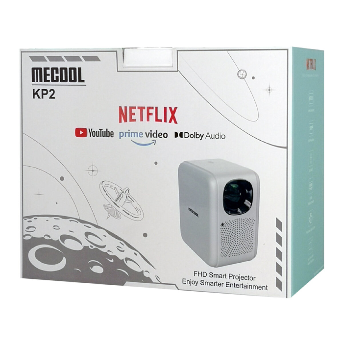 MCL-KP2-10 MECOOL smart βιντεοπροβολέας KP2, 1080p FHD, 600 ANSI, Wi-Fi, λευκός - Image 3