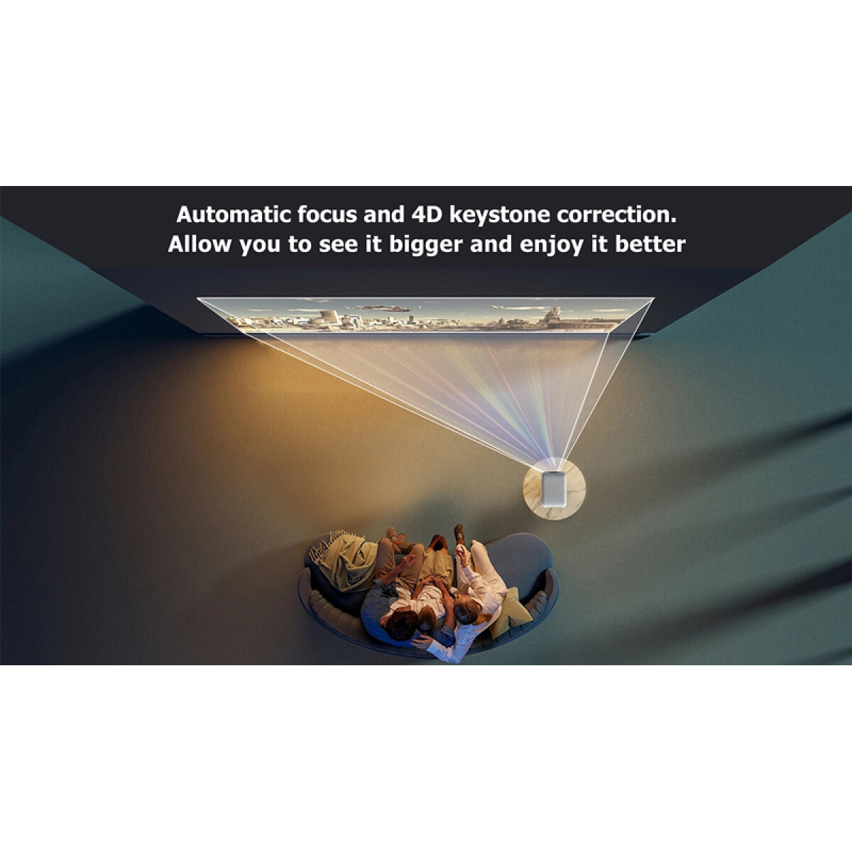 MCL-KP2-4 MECOOL smart βιντεοπροβολέας KP2, 1080p FHD, 600 ANSI, Wi-Fi, λευκός - Image 6