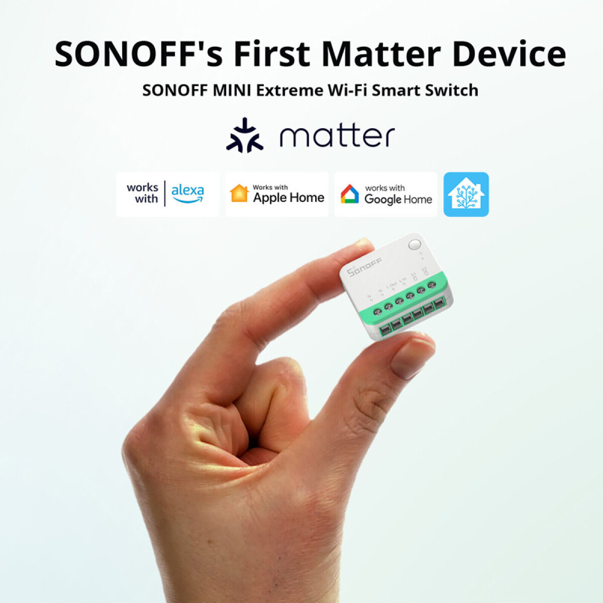 MINIR4M-1 SONOFF smart διακόπτης MINIR4M, 2 κανάλια, Wi-Fi, 10A, λευκός - Image 2