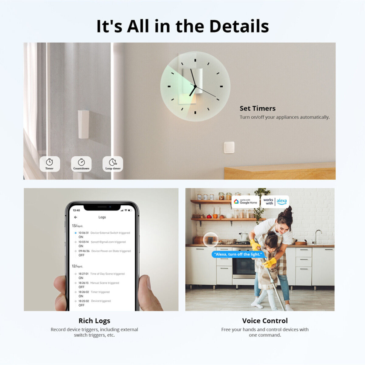MINIR4M-7 SONOFF smart διακόπτης MINIR4M, 2 κανάλια, Wi-Fi, 10A, λευκός - Image 9