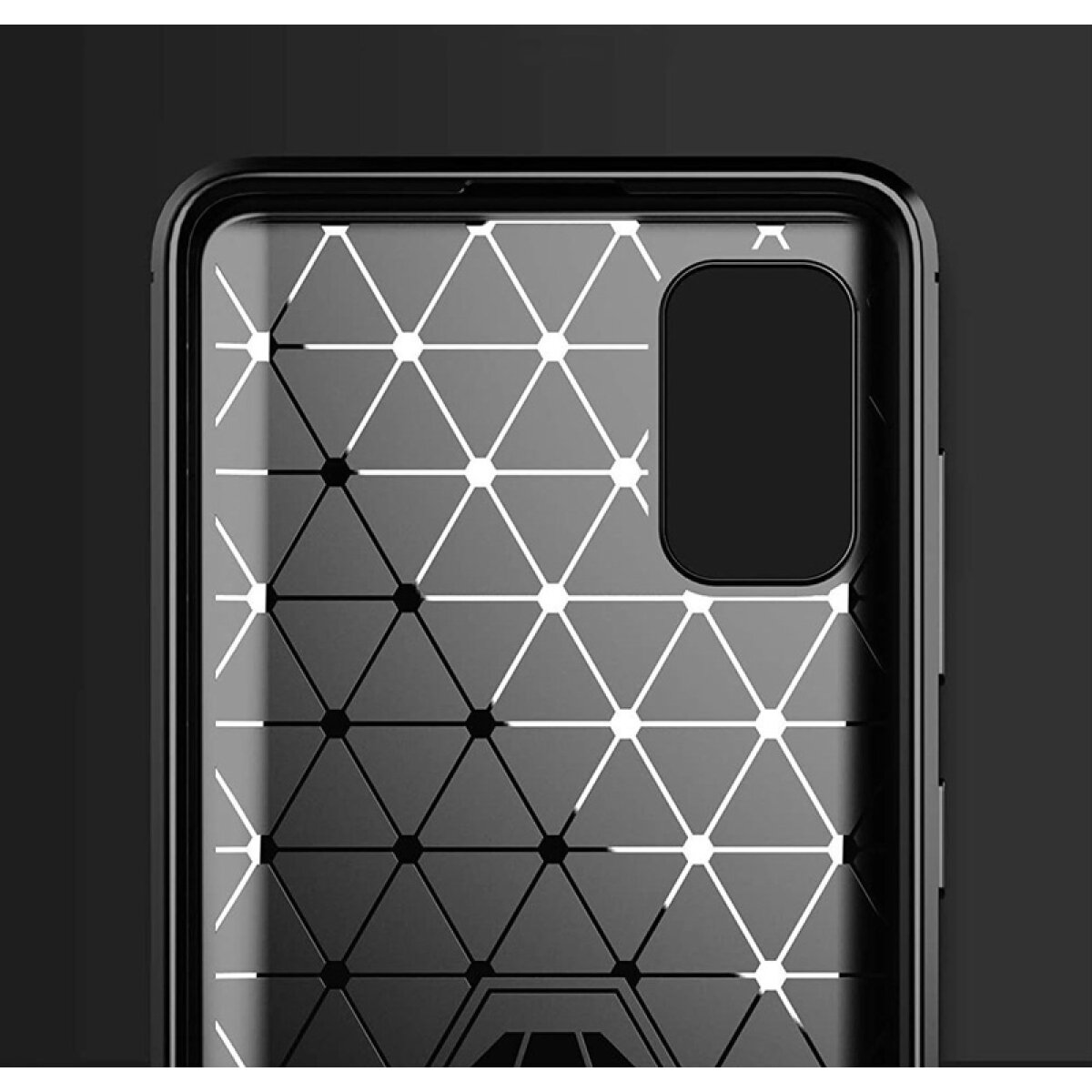 POWERTECH θήκη Carbon MOB-1727 για Samsung A03S, μαύρη - Image 2