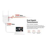 MERCUSYS Powerline Extender MP510 Kit, AV1000 Gigabit, WiFi, Ver: 1.0 - Image 6
