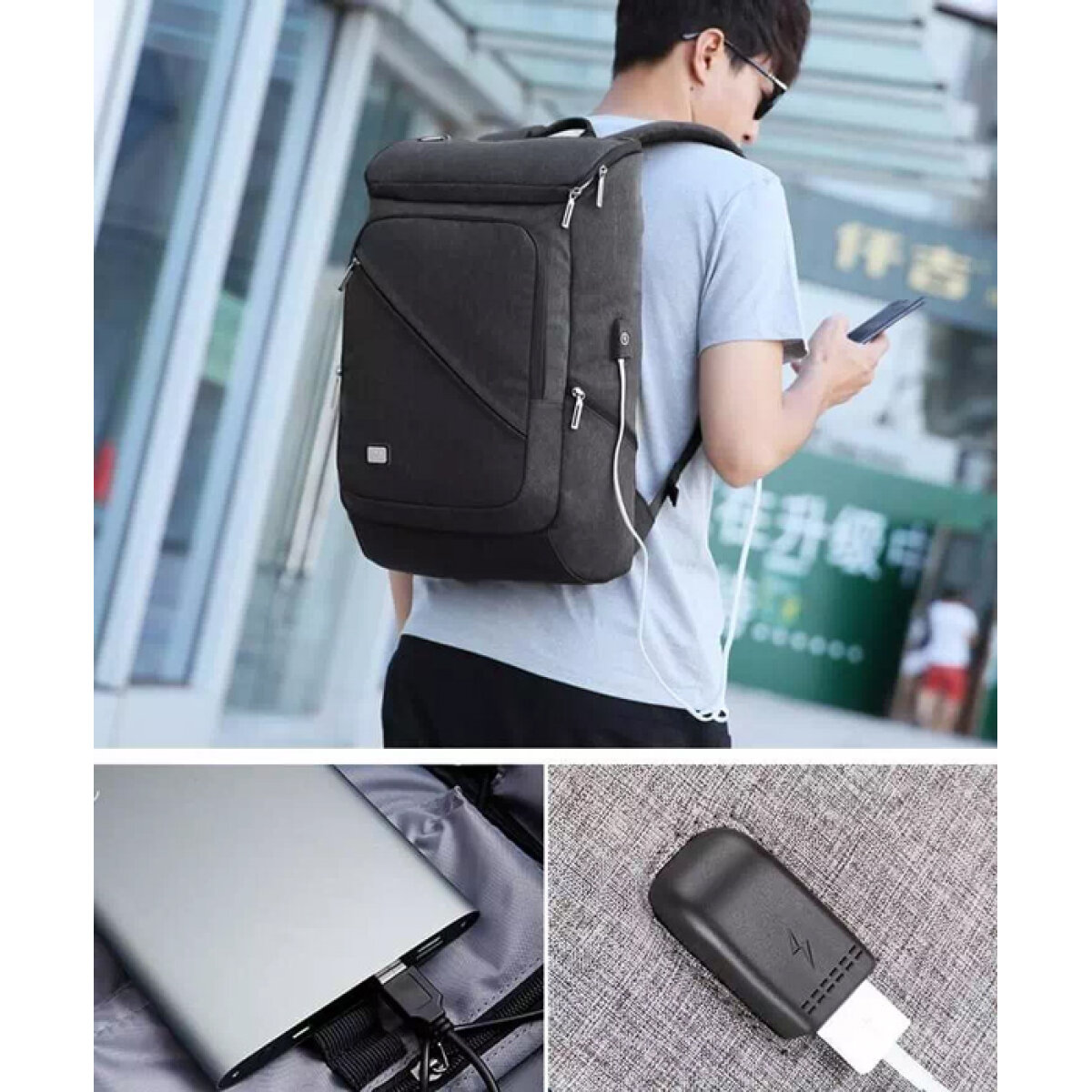 MR6545-00-1 MARK RYDEN τσάντα πλάτης MR6545, με θήκη laptop 15.6", μαύρη - Image 2