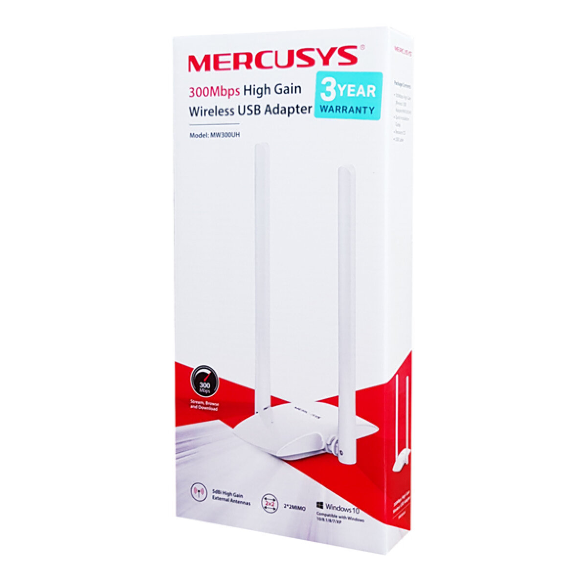 MW300UH-1 MERCUSYS ασύρματος USB αντάπτορας δικτύου MW300UH, 300Mbps, Ver. 1 - Image 3