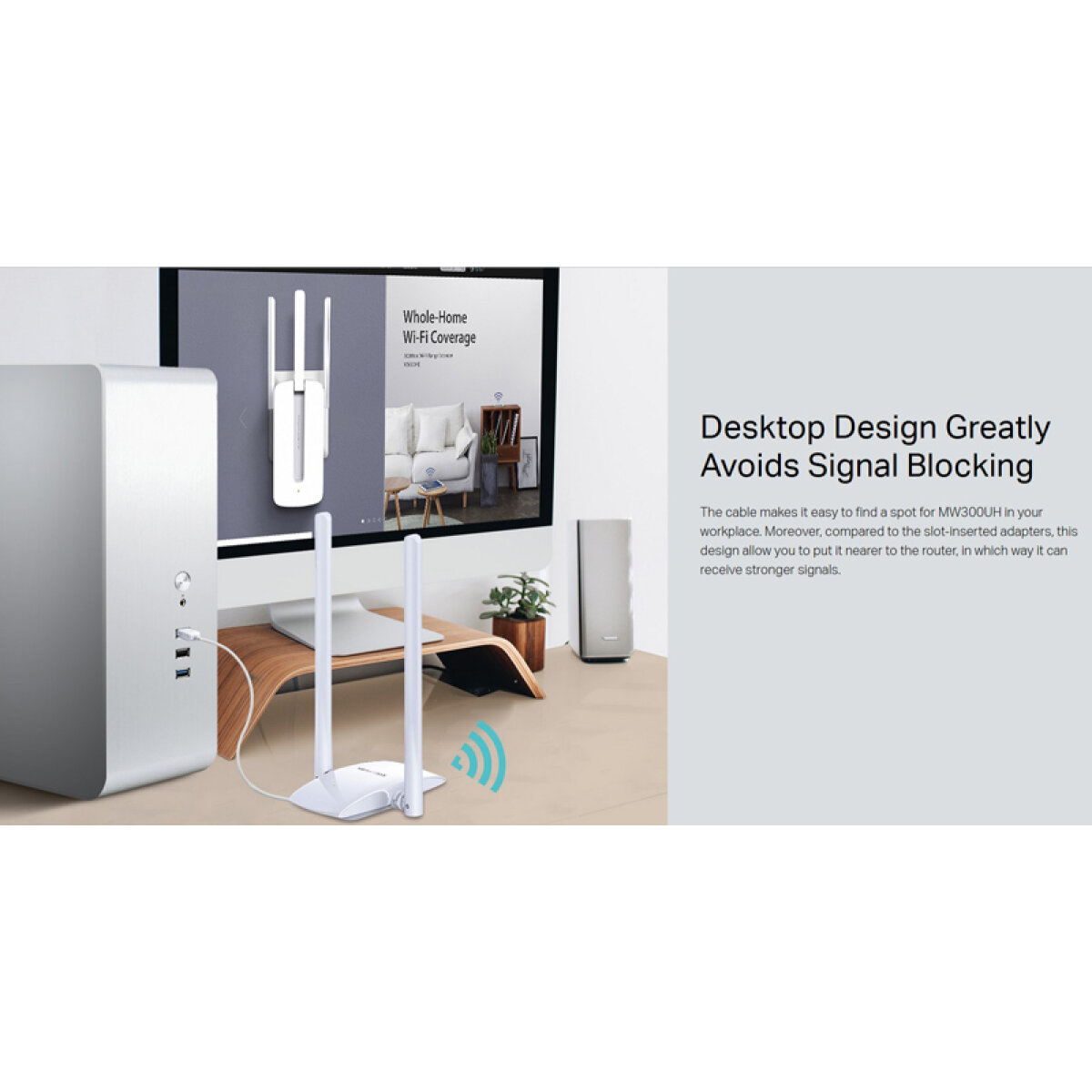 MW300UH-4 MERCUSYS ασύρματος USB αντάπτορας δικτύου MW300UH, 300Mbps, Ver. 1 - Image 5