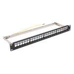 POWERTECH keystone patch panel NETW-0013, FTP 19"/1U, 24-port, 1U