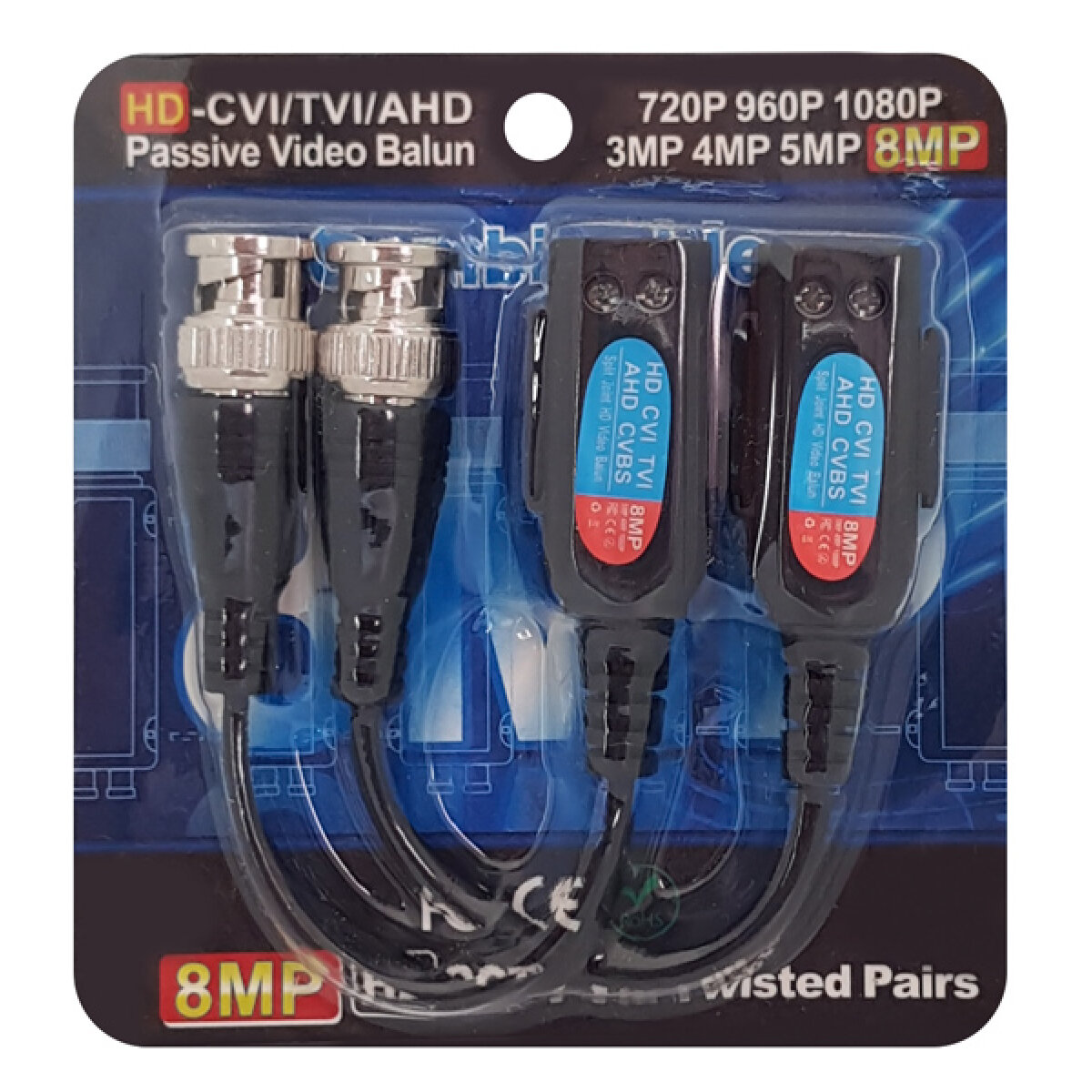 PULSAR παθητικό video balun P-TR1HD για κάμερες HD-CVI/TVI/AHD/CVBS - Image 2