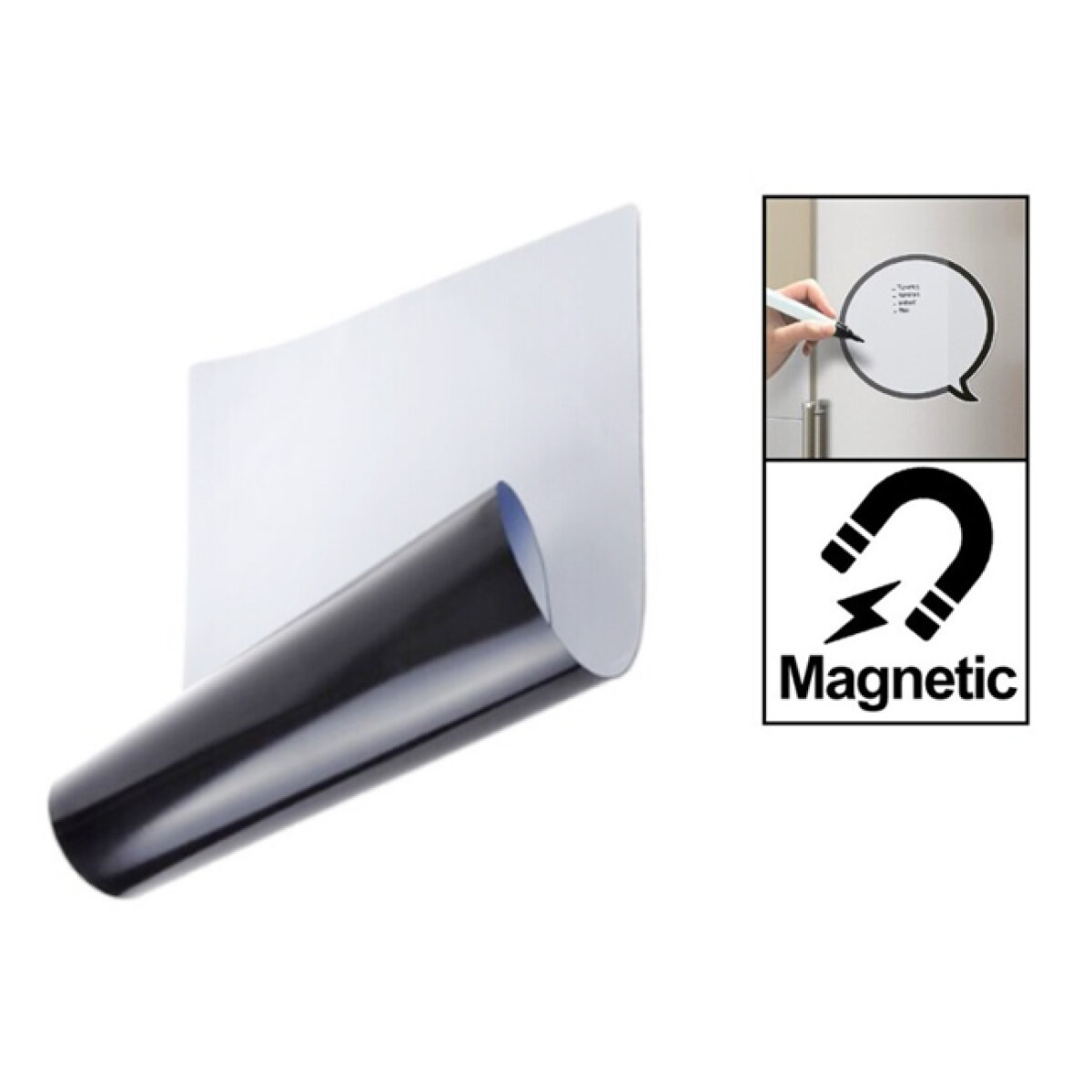 MP μαγνητικός πίνακας μαρκαδόρου PA146-1, ελαστικός, 20x30cm, λευκός - Image 2