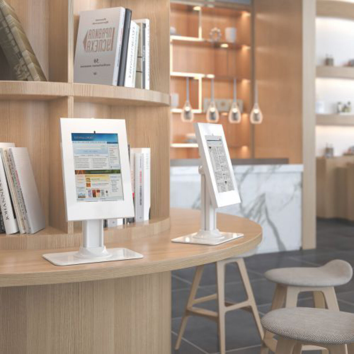 BRATECK επιτραπέζια βάση tablet PAD34-03, αντικλεπτική, 9.7-11", λευκή - Image 2