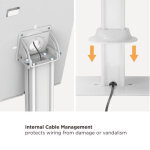 BRATECK επιτραπέζια βάση tablet PAD34-03, αντικλεπτική, 9.7-11", λευκή - Image 5