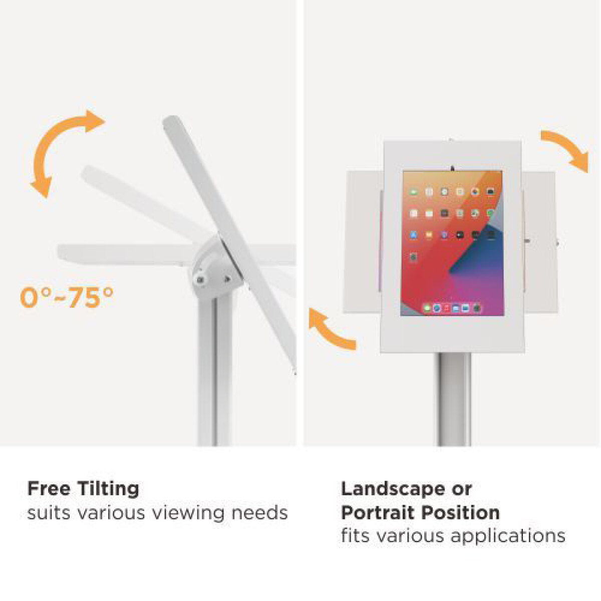 BRATECK επιτραπέζια βάση tablet PAD34-03, αντικλεπτική, 9.7-11", λευκή - Image 6