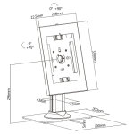 BRATECK επιτραπέζια βάση tablet PAD34-03, αντικλεπτική, 9.7-11", λευκή - Image 7