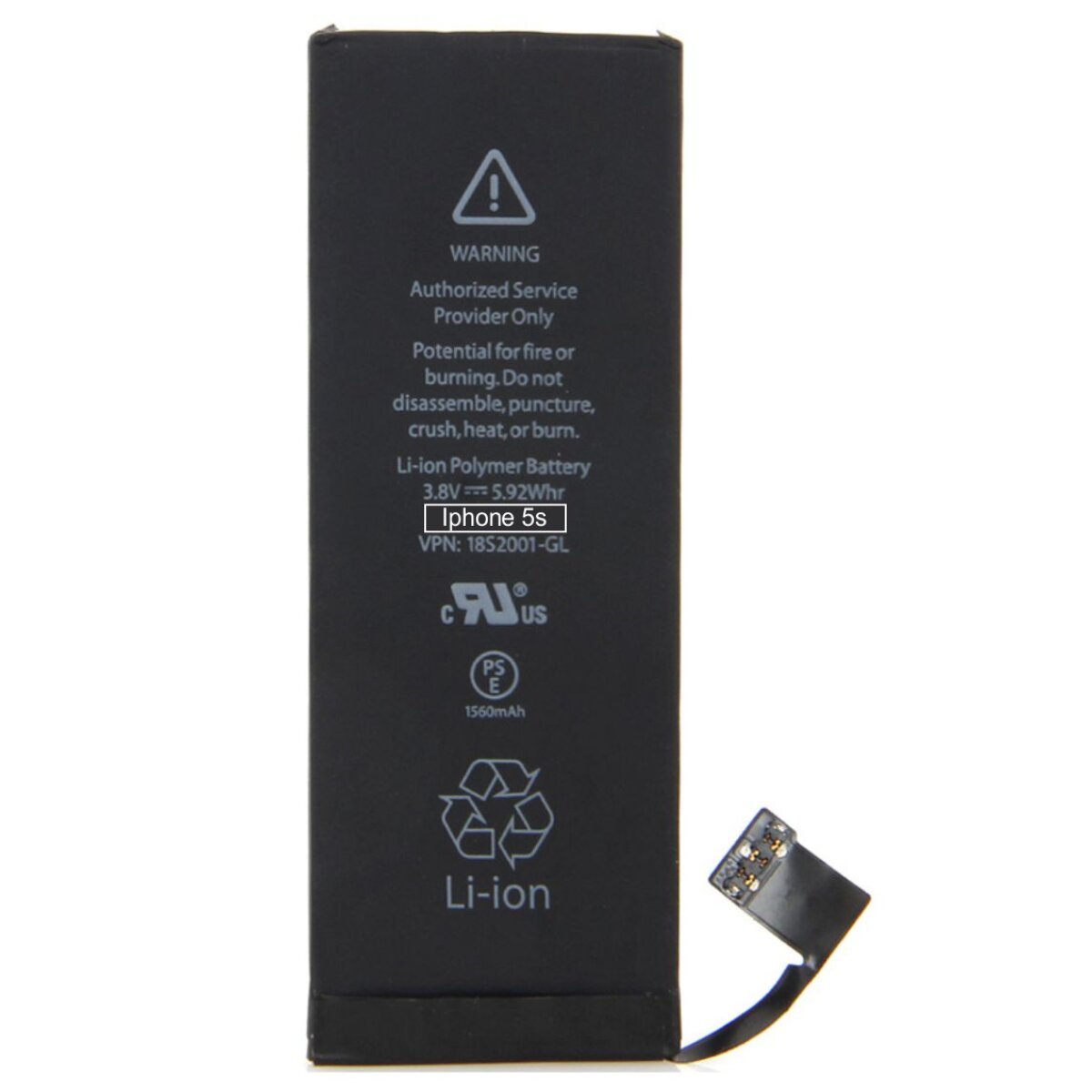 PBAT-004 High Copy Μπαταρία για iPhone 5S, Li-ion 1560mAh - Image 1