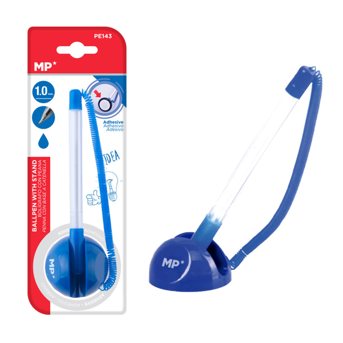 PE143 MP στυλό διαρκείας με βάση PE143, 1mm, μπλε - Image 1