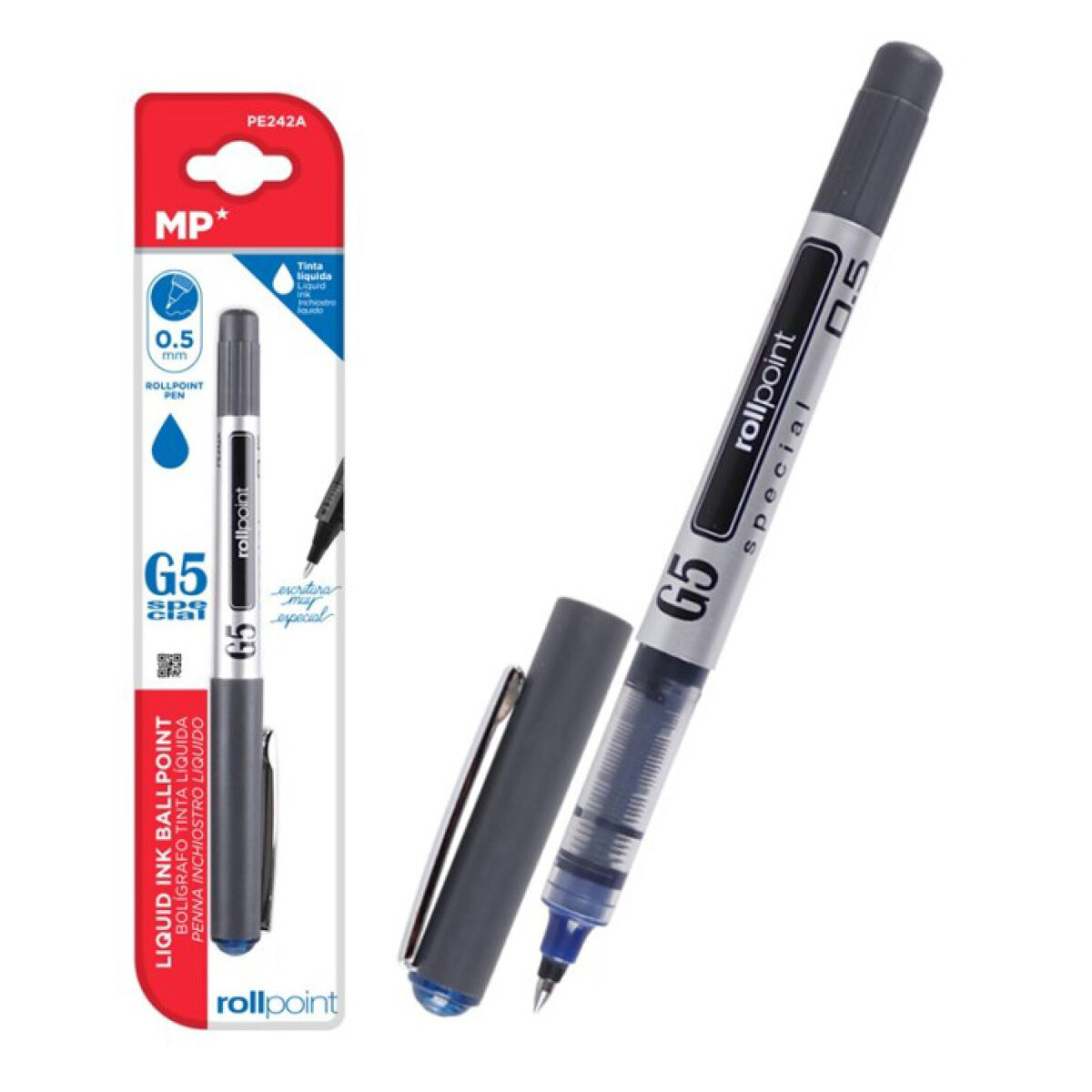 PE242A MP στυλό διαρκείας Rollpoint PE242A, καλλιγραφίας, 0.5mm, μαύρος - Image 1