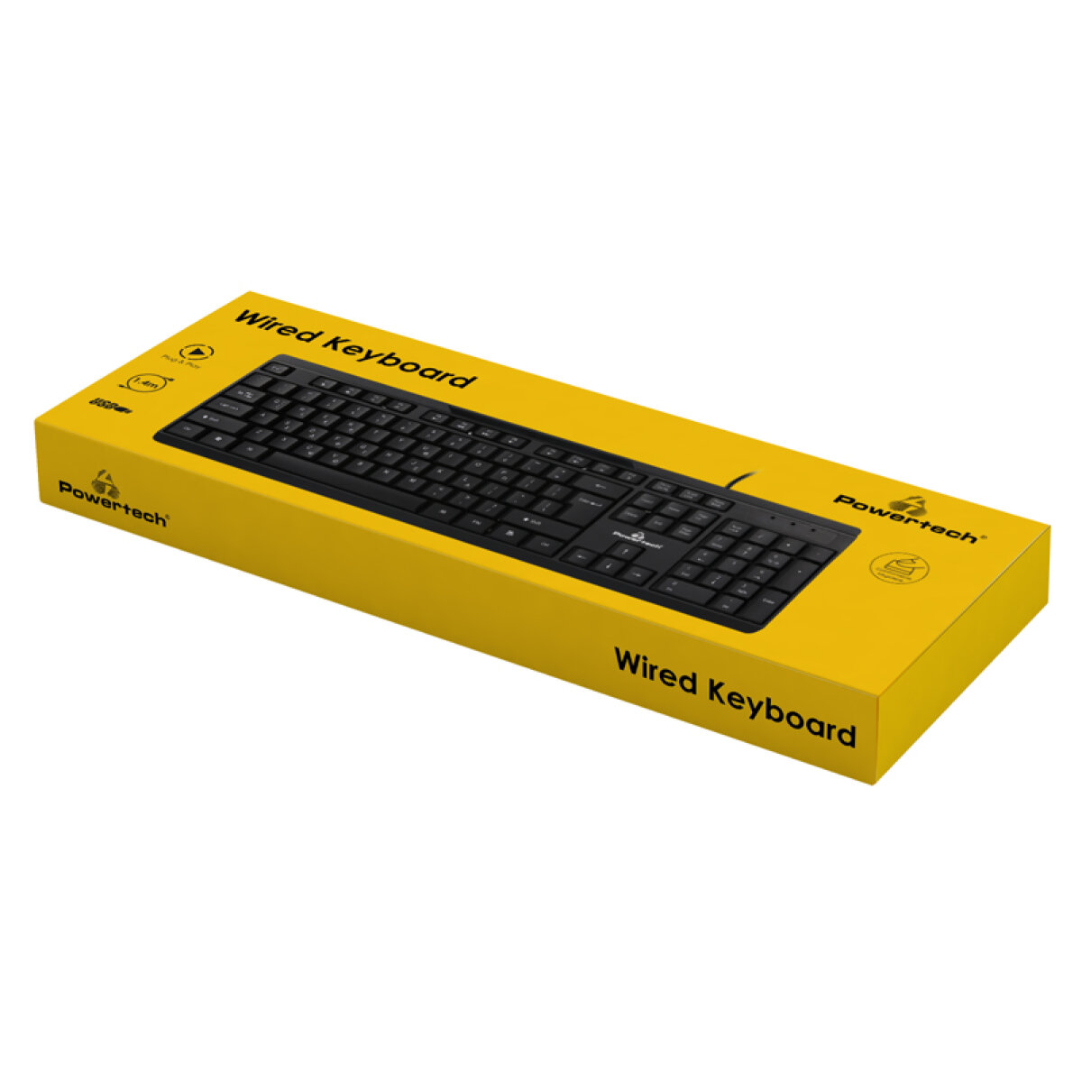 PT-1069-2 POWERTECH πληκτρολόγιο PT-1069, ενσύρματο, multimedia, EN/GR, μαύρο - Image 3