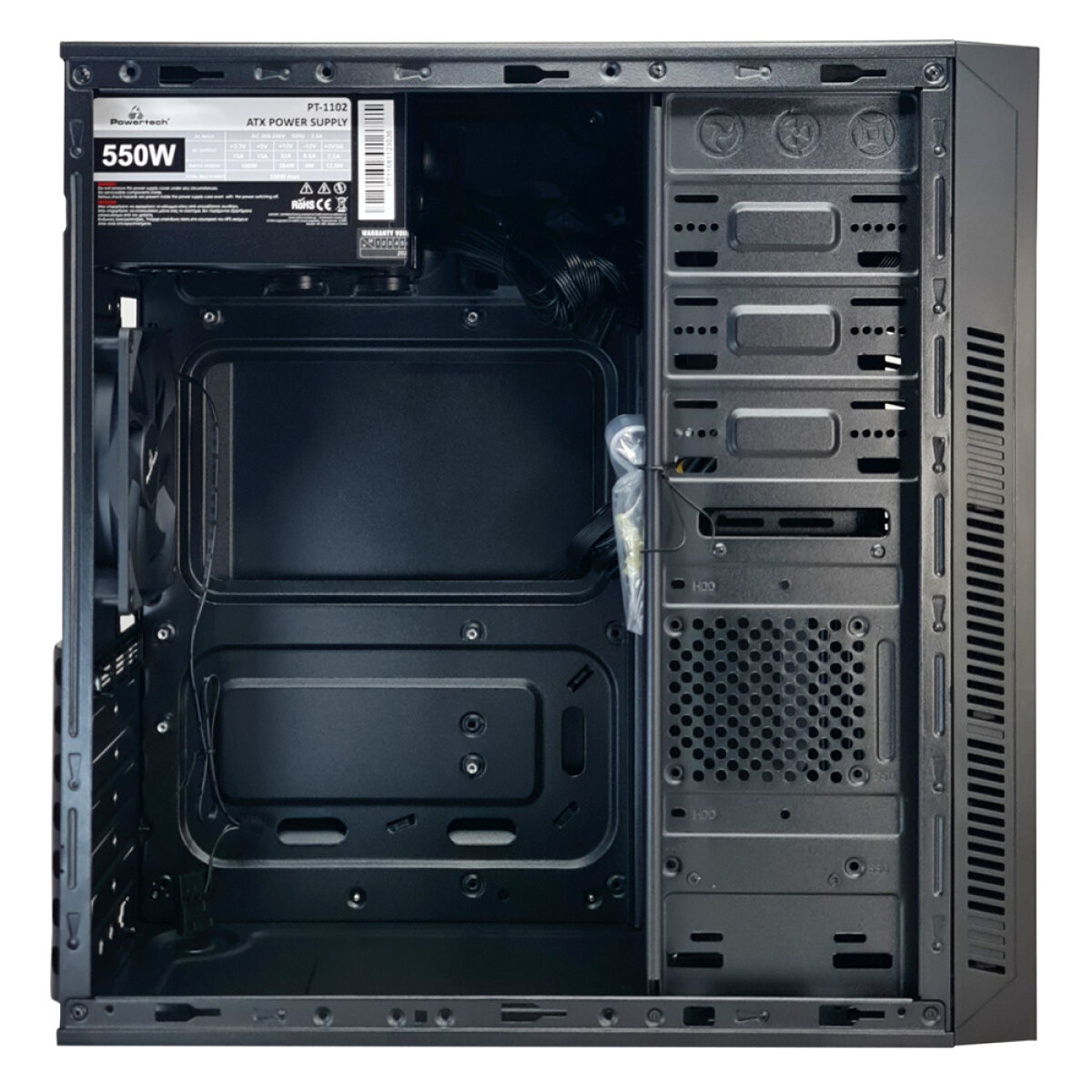 PT-1168-3 POWERTECH PC Case PT-1168 με 550W PSU, ATX, 418x200x416mm, μαύρο - Image 5