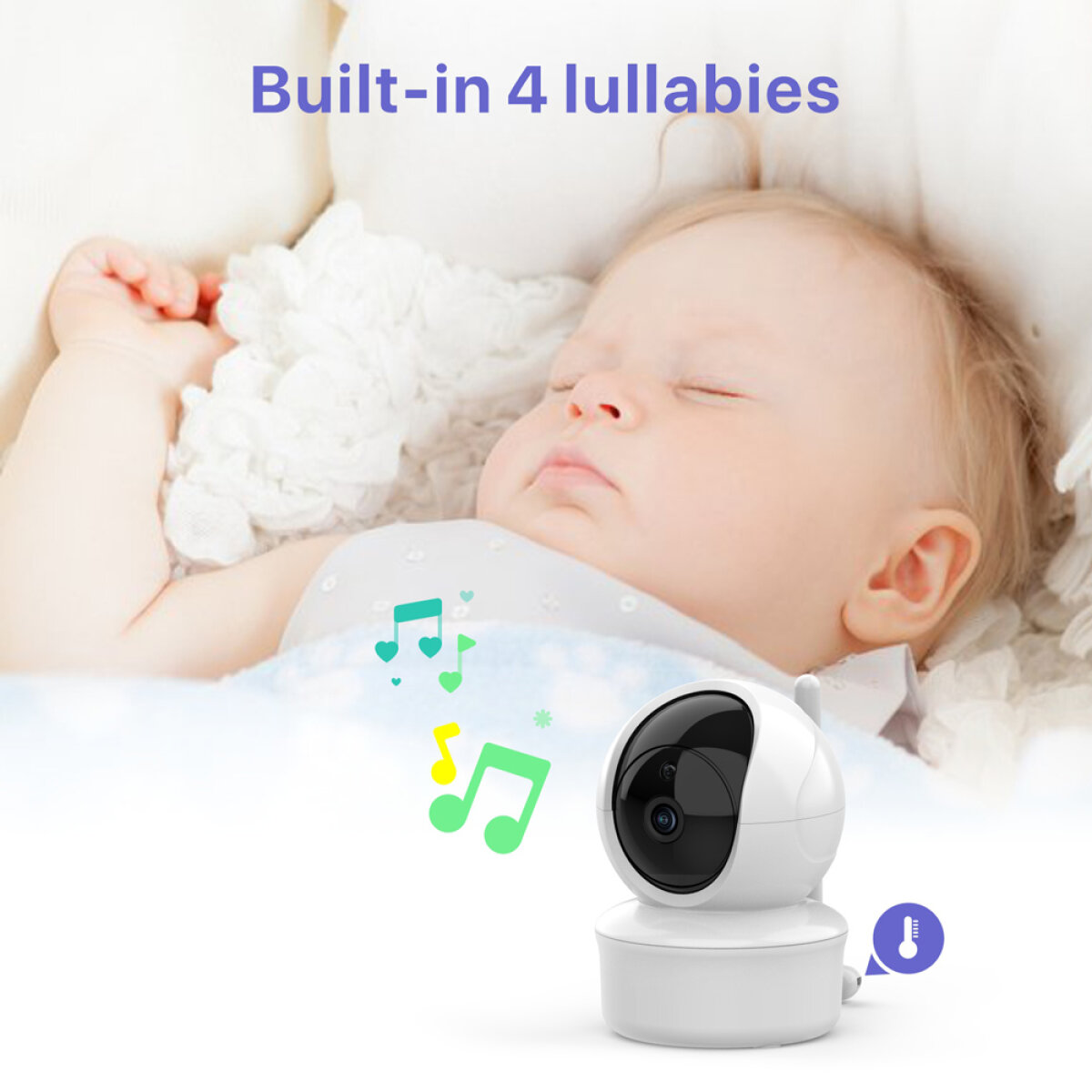 POWERTECH ενδοεπικοινωνία μωρού PT-1187, κάμερα & οθόνη 3.5", 480p, PTZ - Image 4