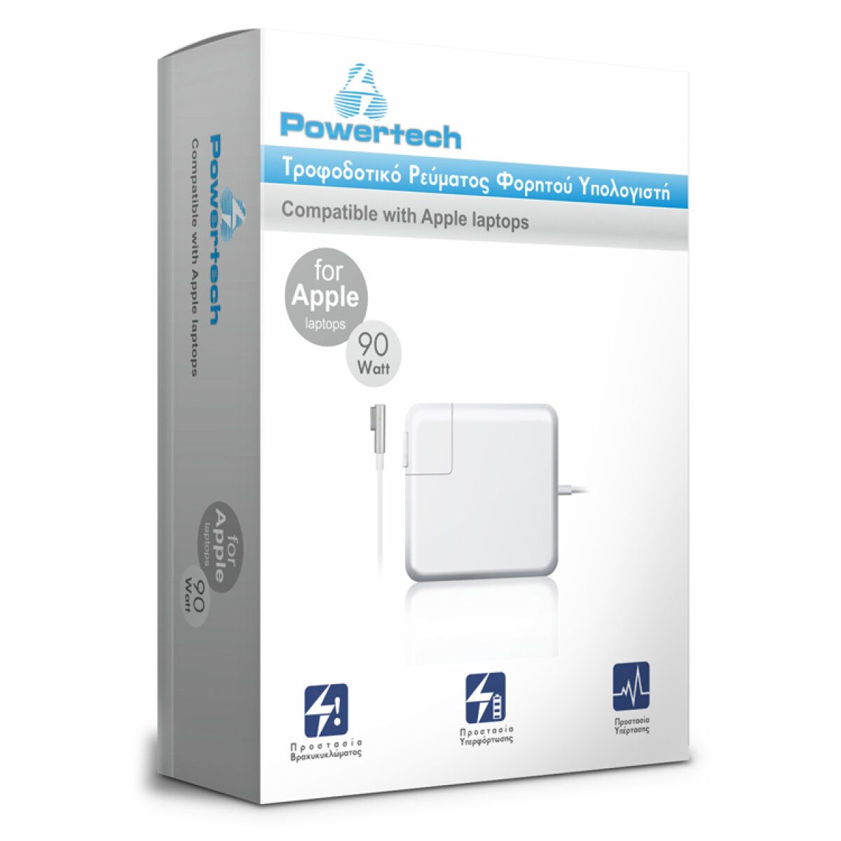 POWERTECH τροφοδοτικό laptop PT-137 για Apple, 90W, 18.5V - 4.6A - Image 2