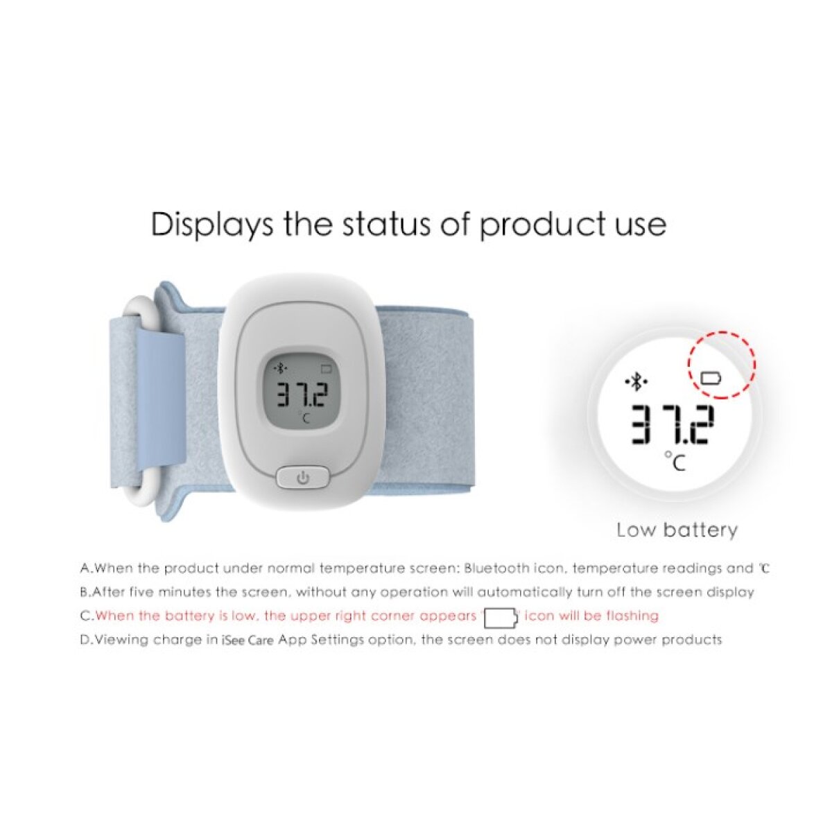 PT-501-3 POWERTECH Smart Παιδικό Θερμόμετρο PT-501, Bluetooth, με συναγερμό - Image 5