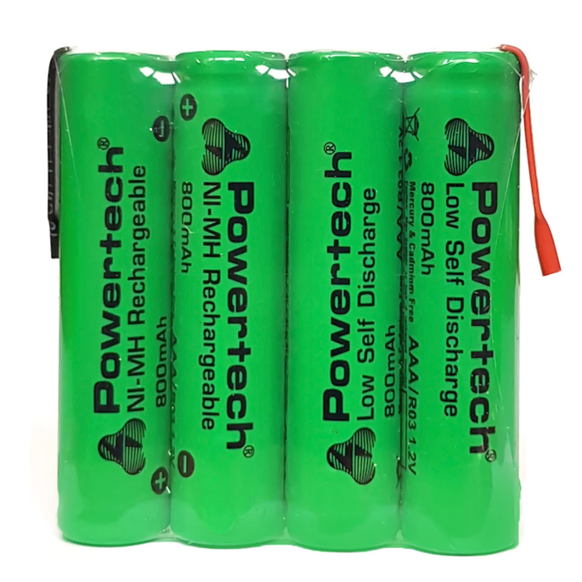 POWERTECH επαναφορτιζόμενη μπαταρία PT-791 800mAh, AAΑ HR03, 4τμχ - Image 1