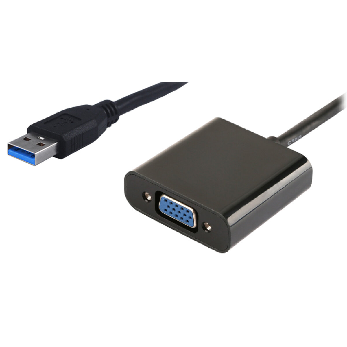 PTH-021 POWERTECH αντάπτορας USB 3.0 σε VGA PTH-021, Full HD, μαύρο - Image 1