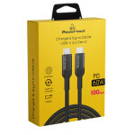 POWERTECH καλώδιο USB-C PTR-0135, PD 60W, 10Gbps, copper, 1m, μαύρο - Image 2
