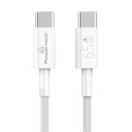 POWERTECH καλώδιο USB-C PTR-0181, 65W, 480Mbps, 1m, λευκό