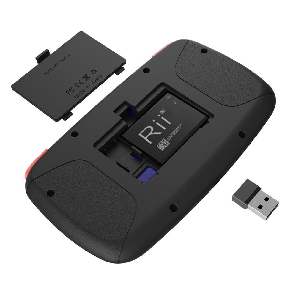 RIITEK ασύρματο mini πληκτρολόγιο i4, backlit, Bluetooth & 2.4GHz, μαύρο - Image 4