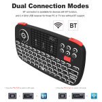 RIITEK ασύρματο mini πληκτρολόγιο i4, backlit, Bluetooth & 2.4GHz, μαύρο - Image 7