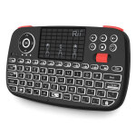 RIITEK ασύρματο mini πληκτρολόγιο i4, backlit, Bluetooth & 2.4GHz, μαύρο