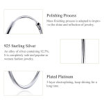 BAMOER σκουλαρίκια κρίκοι SCE710, 30mm, ασήμι 925, ασημί - Image 3