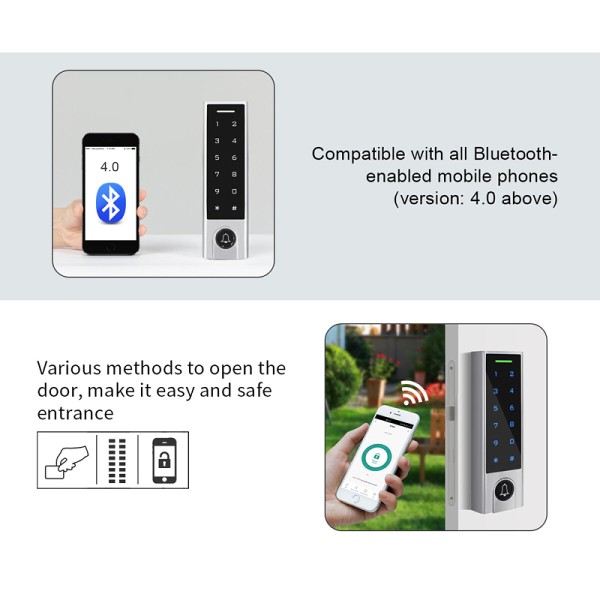 SCK-H3-BT-1 SECUKEY αυτόνομο πληκτρολόγιο πρόσβασης SCK-H3-BT, αδιάβροχο, Bluetooth - Image 2