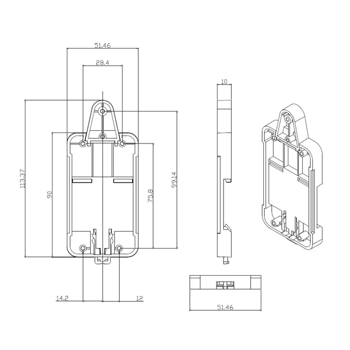 SNF-DR-2 SONOFF θήκη για ράγα διακοπτών SNF-DR - Image 3