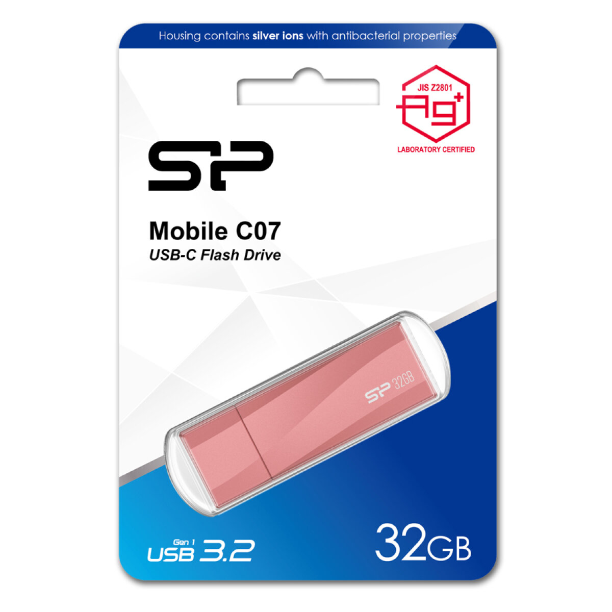 SP032GBUC3C07V1P-3 SILICON POWER USB-C Flash Drive Mobile C07, 32GB, USB 3.2, ροζ - Image 4