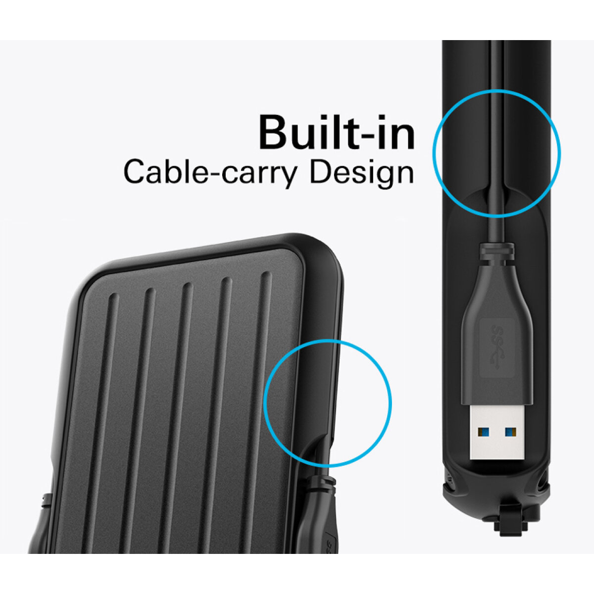 SILICON POWER εξωτερικός HDD Armor A66, 4TB, USB 3.2, μαύρος - Image 3